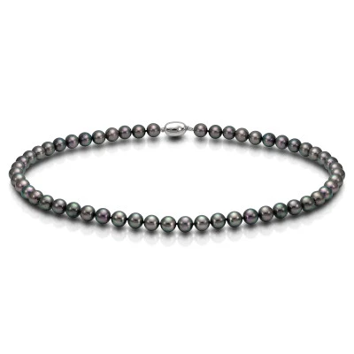 Ожерелье из темно-серебристого морского жемчуга Акойя (Япония). Жемчужины 6,5-7 мм. Класс АА+