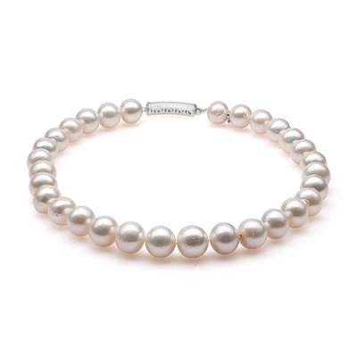 Ожерелье из 30 жемчужин из белого японского жемчуга "Эдисон". Жемчужины 13-15 мм