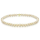 Ожерелье из золотого круглого морского Австралийского жемчуга 10-11,6 мм. Качество высокое АА+