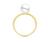 Кольцо из серебра с белой речной жемчужиной 7,5-8 мм