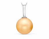 Подвеска из золота с золотистой морской Австралийской жемчужиной 12-12,5 мм