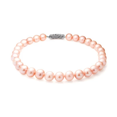 Ожерелье из 30 жемчужин из розового японского жемчуга "Эдисон". Жемчужины 12-14 мм