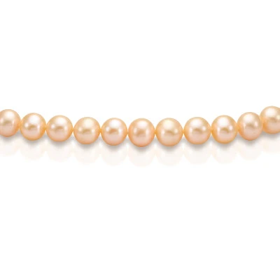 Ожерелье из розового круглого речного жемчуга класса ААА. Жемчужины 8-8,5 мм