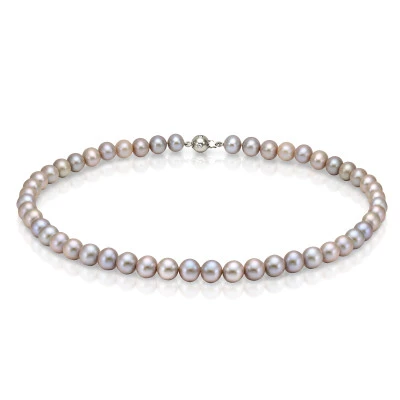 Ожерелье из серебристого морского жемчуга (Южный Китай). Жемчужины 7,5-8 мм