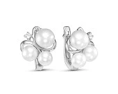 Серьги из серебра с белыми речными жемчужинами 5-7 мм