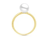 Кольцо из серебра с белой речной жемчужиной 7,5-8 мм