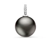 Подвеска из золота с черной морской Таитянской жемчужиной 15-15,5 мм