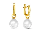 Серьги из серебра с белыми морскими Австралийскими жемчужинами 9,6-9,9 мм