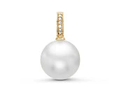 Подвеска из золота 585 пробы с белой морской Австралийской жемчужиной 12-12,5 мм