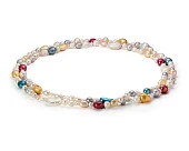 Длинные бусы "микс" из речного жемчуга класса АА+. Жемчужины 4-19 мм