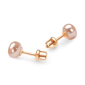 Пусеты из серебра 925 пробы с розовыми речными жемчужинами 7,5-8 мм