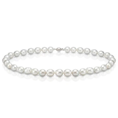 Ожерелье из белого барочного морского жемчуга Акойя (Япония). Жемчужины 8,5-9 мм. Класс АА+
