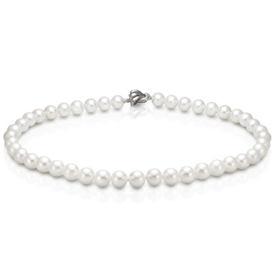 Ожерелье из белого круглого жемчуга "Эдисон" класса ААА. Жемчужины 9-11 мм