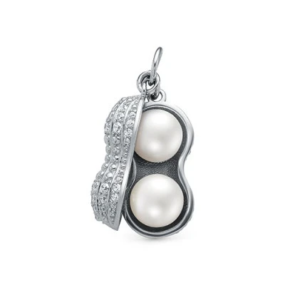 Подвеска из серебра с белыми речными жемчужинами 8-8,5 мм