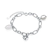 Браслет из серебра 925 пробы с барочными речными жемчужинами 8-10 мм