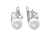 Серьги из серебра c белыми речными жемчужинами 7,5-8 м