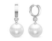 Серьги из золота с белыми морскими Австралийскими жемчужинами 13-13,5 мм