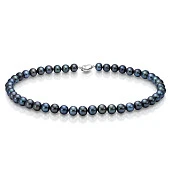 Ожерелье из черного морского жемчуга (Южный Китай). Жемчужины 7,5-8 мм