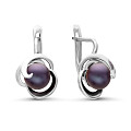 Серьги из серебра с жемчугом