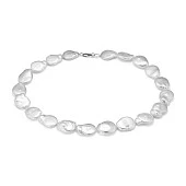 Ожерелье из белого барочного речного жемчуга класса ААА. Жемчужины 15-18 мм