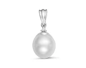 Кулон из серебра с белой морской Австралийской жемчужиной 9,6-9,9 мм