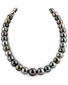 Ожерелье "микс" из круглого морского Таитянского жемчуга 9,1-11,8 мм. Качество наивысшее ААА