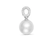 Кулон из серебра с белой морской Австралийской жемчужиной 10,6-10,9 мм