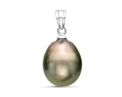 Подвеска из золота с черной морской Таитянской жемчужиной 13-13,5 мм