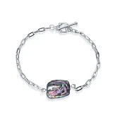 Браслет из ювелирного сплава с черным барочным жемчугом 17 мм