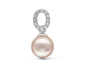 Кулон из серебра с белой речной жемчужиной 8-9 мм Кулон из серебра с белой речной жемчужиной 8-9 мм