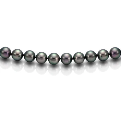 Ожерелье из темно-серебристого морского жемчуга Акойя (Япония). Жемчужины 6,5-7 мм. Класс АА+