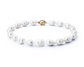 Ожерелье из белого японского речного жемчуга "барокко". Жемчужины 16-18 мм