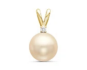 Подвеска из золота с золотистой морской Австралийской жемчужиной 13-13,5 мм
