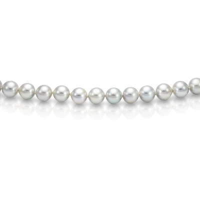 Ожерелье из серебристого морского жемчуга Акойя (Япония). Жемчужины 9-9,5 мм. Класс АА+