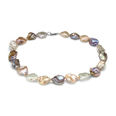 Ожерелье "микс" из барочного речного жемчуга класса АА+. Жемчужины 15-20 мм