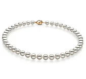 Ожерелье из белого круглого морского Австралийского жемчуга 10-12,6 мм. Качество среднее АА