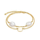 Браслет из серебра 925 пробы с белыми барочными речными жемчужинами 12 мм