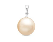 Подвеска из золота с золотистой морской Австралийской жемчужиной 13-13,5 мм