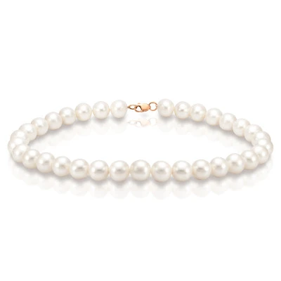 Ожерелье из белого круглого речного жемчуга класса АА+. Жемчужины 10,5-11,5 мм