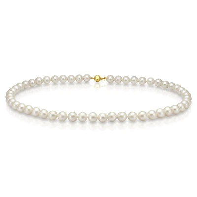 Ожерелье из кремового круглого морского жемчуга Акойя (Япония). Жемчужины 7,5-8 мм. Класс АА