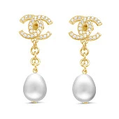 Серьги из серебра c белыми речными жемчужинами 10-11 мм