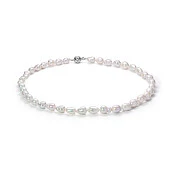 Ожерелье из белого барочного речного жемчуга класса ААА. Жемчужины 7,5-8 мм