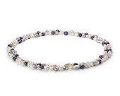 Длинные бусы "микс" из речного жемчуга класса АА+. Жемчужины 5-12 мм