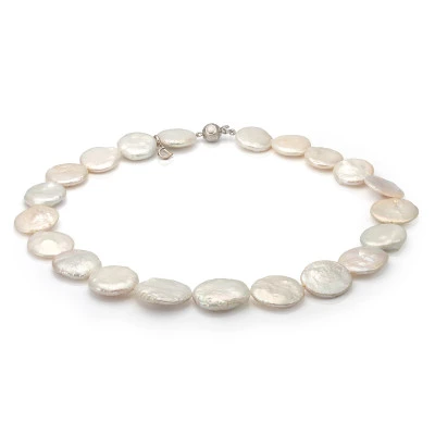 Ожерелье из белого барочного речного жемчуга класса ААА. Жемчужины 15-17 мм