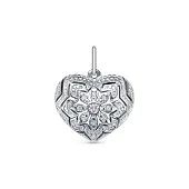 Кулон "Сердце" из серебра 925 пробы с фианитами