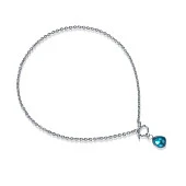 Цепочка-колье из ювелирного сплава с голубым барочным жемчугом 11-12 мм