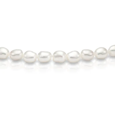 Ожерелье из белого барочного речного жемчуга класса АА+. Жемчужины 10-11 мм