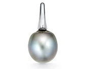 Кулон из золота с серебристой морской Таитянской жемчужиной 15 мм