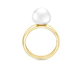 Кольцо из серебра с белой морской Австралийской жемчужиной 11-11,5 мм