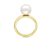 Кольцо из серебра с белой речной жемчужиной 8,5-9 мм